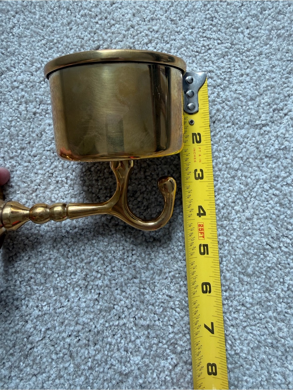 Two Roan Iris Orla Wall Vessels Handcrafted unlacquered brass - Picture 8 of 9